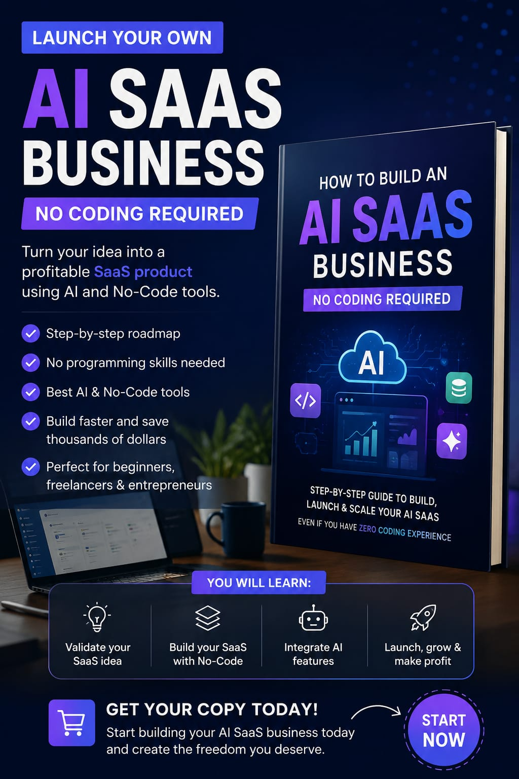 How to Build an AI SaaS Business Without Coding cover